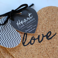 Thumbnail for Heart Cork Coaster (Set of 4) Alternate Image 3, Kate Aspen | Coasters