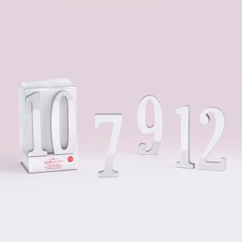 Silver Mirror Table Numbers (7-12)