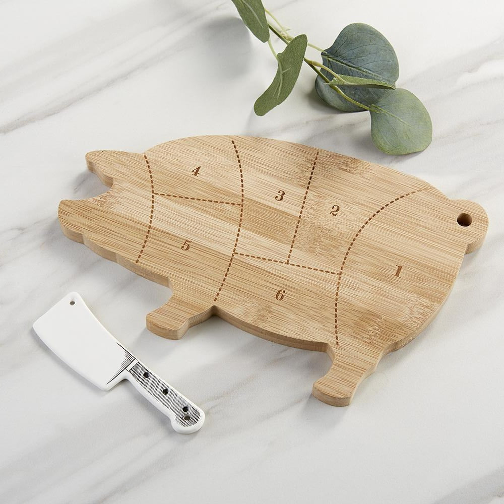 Farmhouse Pig Cheese Board Gift Set