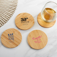 Thumbnail for Personalized Wood Round Coaster - Anniversary (Set of 12)