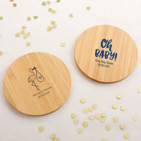 Thumbnail for Personalized Wood Round Coaster - Baby Shower (Set of 12)
