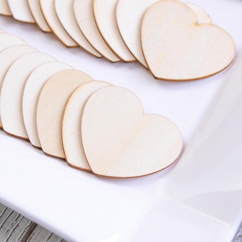 Wooden Hearts for Guest Book Alternative (Set of 75) Alternate Image 2, Kate Aspen | Frames