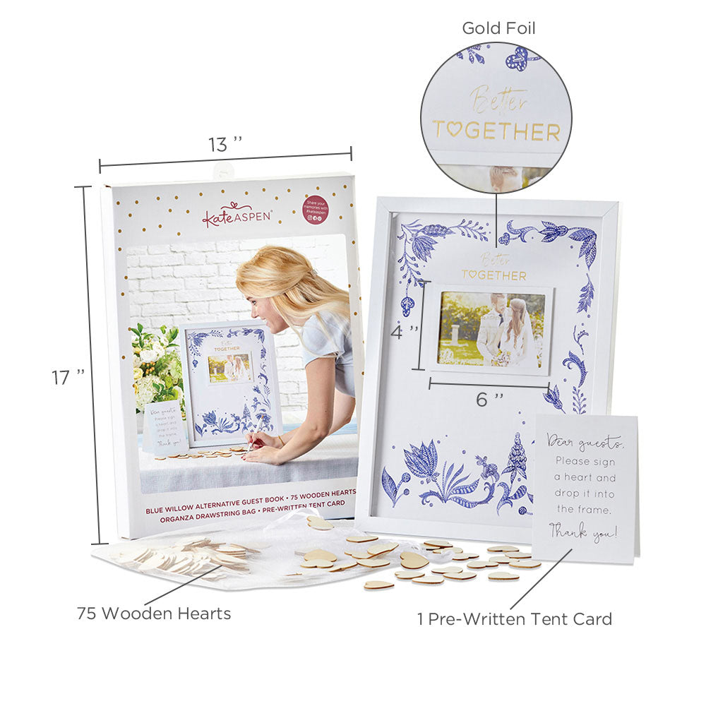 Wedding Guest Book Alternative - Blue Willow Alternate Image 3, Kate Aspen | Guest Book