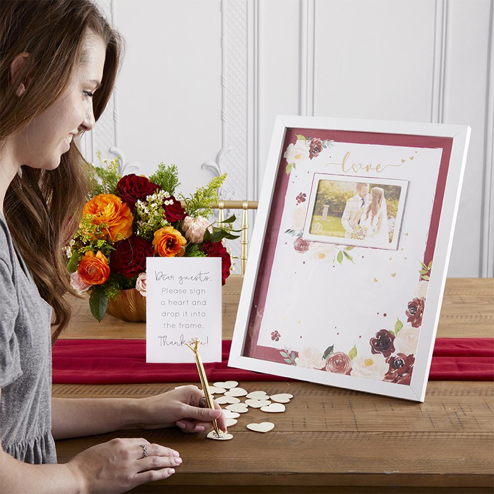 Wedding Guest Book Alternative - Burgundy Blush Floral Alternate Image 5, Kate Aspen | Guest Book