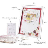 Wedding Guest Book Alternative - Burgundy Blush Floral Alternate Image 2, Kate Aspen | Guest Book