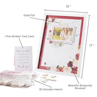 Thumbnail for Wedding Guest Book Alternative - Burgundy Blush Floral Alternate Image 2, Kate Aspen | Guest Book