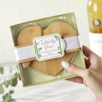 Thumbnail for Tastefully Yours Heart Shaped Bamboo Cheese Board Alternate Image 2, Kate Aspen | Kitchen & Barware