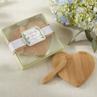 Thumbnail for Tastefully Yours Heart Shaped Bamboo Cheese Board Alternate Image 7, Kate Aspen | Kitchen & Barware