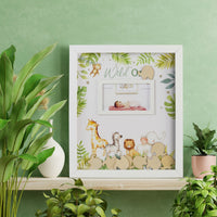 Kate Aspen Libro Ospiti Baby Shower Alternativo A Tutina: Cornice Con Bottigliette In Legno, 30 Pezzi