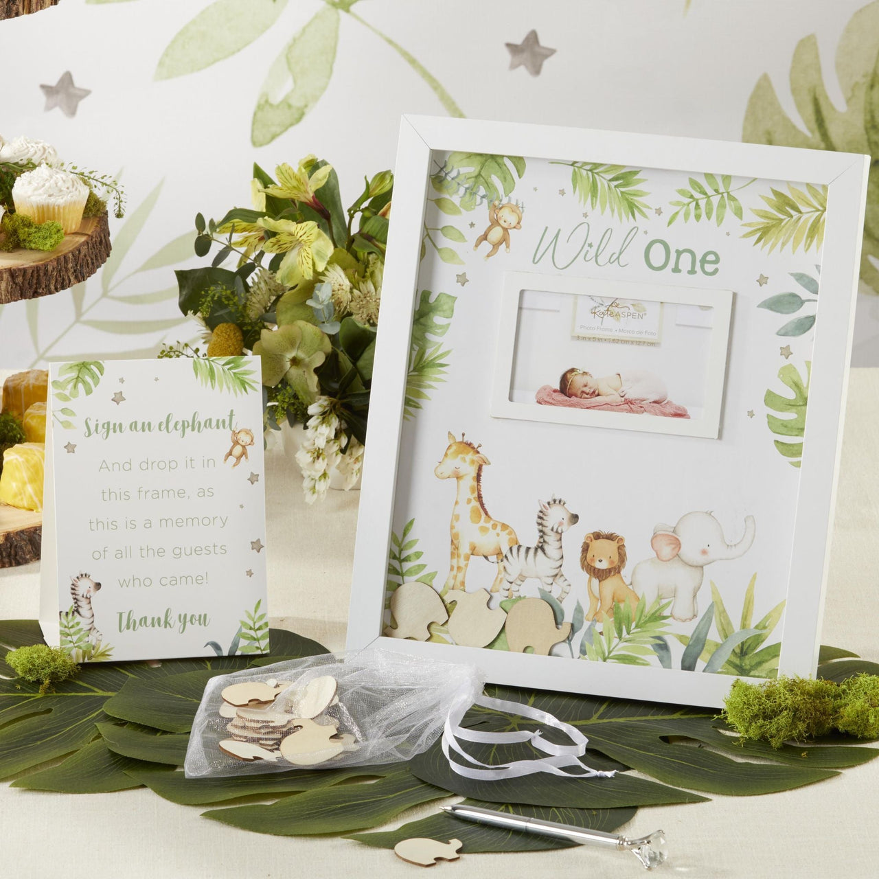 Baby Shower Guest Book Alternative - Safari Alternate Image 7, Kate Aspen | Guest Book