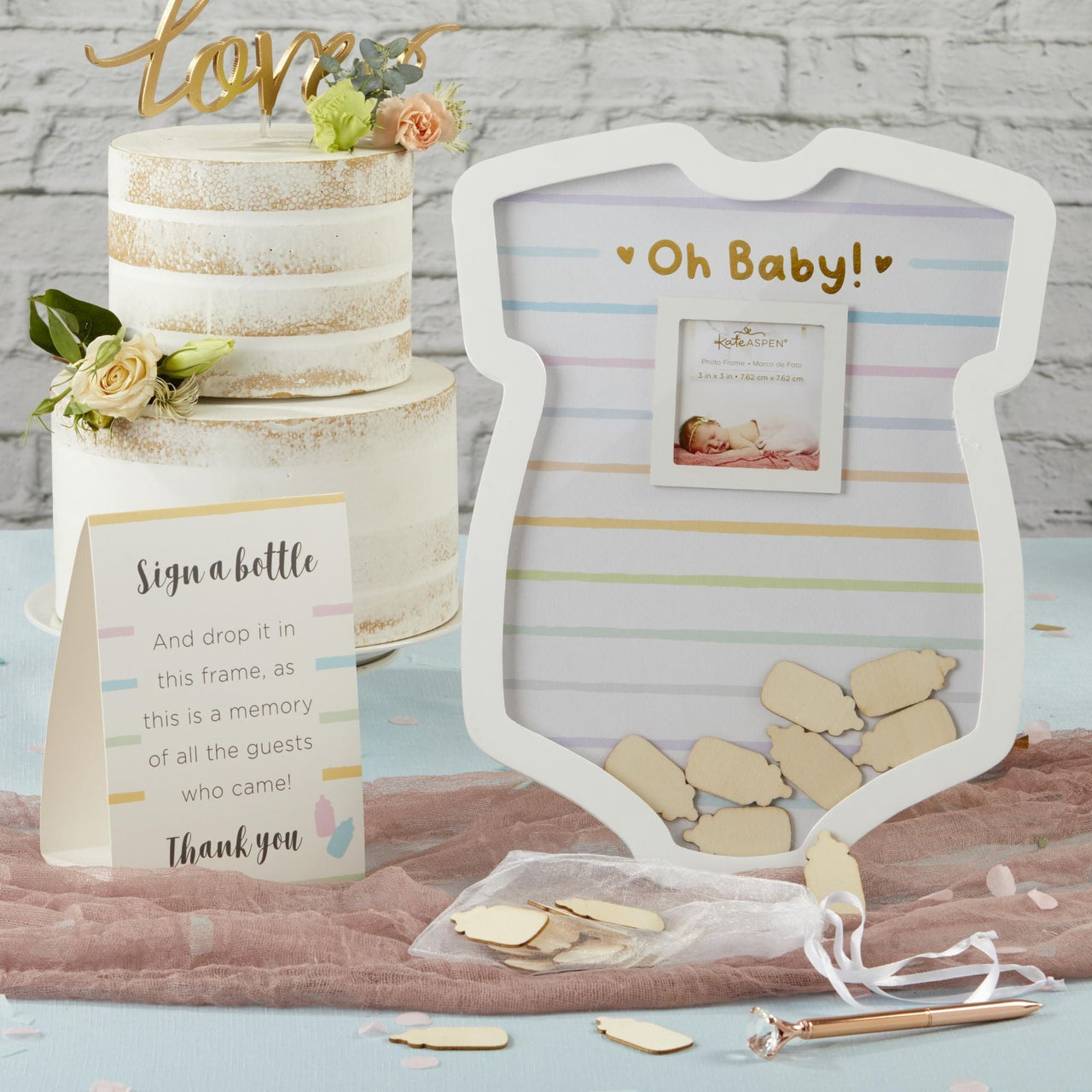 Baby Shower Guest Book Alternative - Onesie Main Image, Kate Aspen | Guest Book