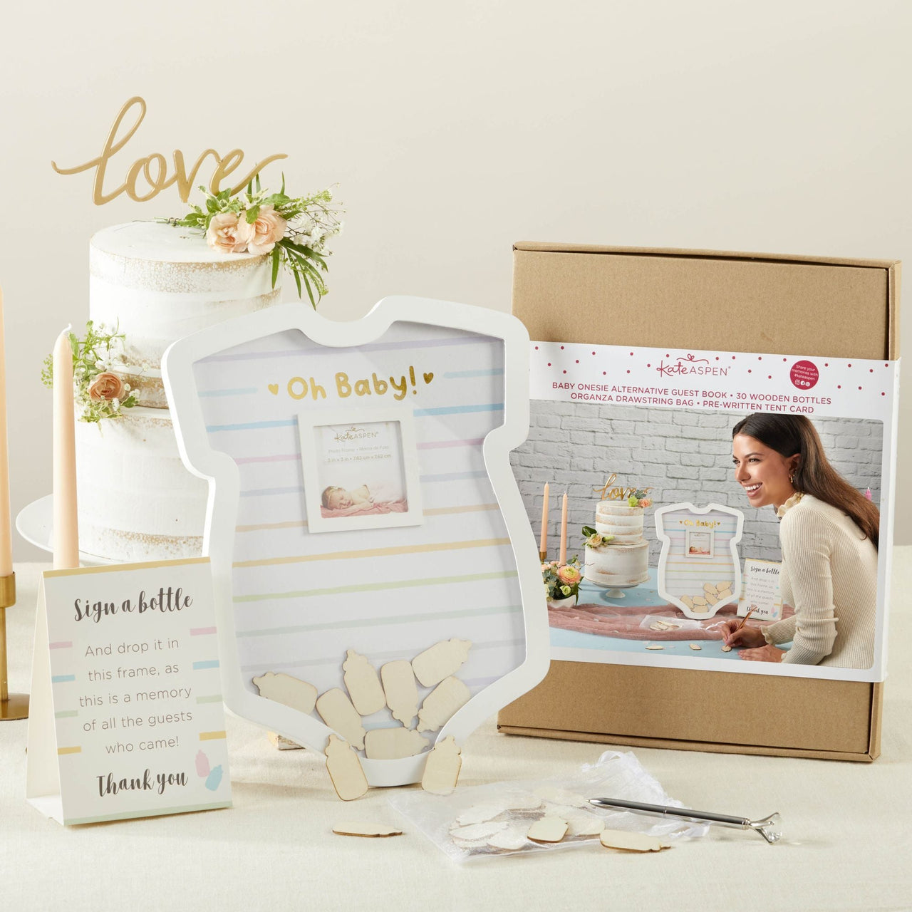 Baby Shower Guest Book Alternative - Onesie Alternate Image 5, Kate Aspen | Guest Book