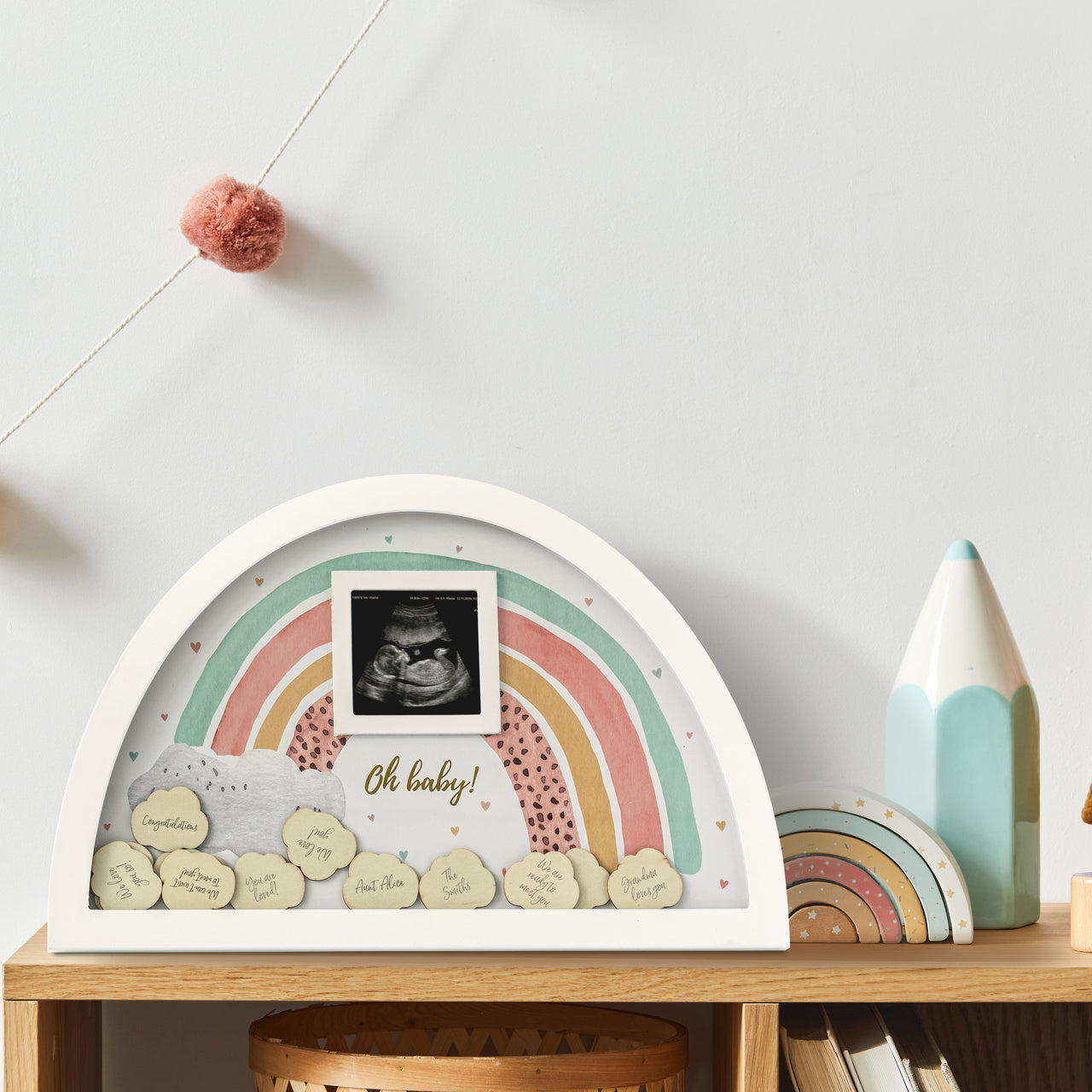 Baby Shower Guest Book Alternative - Boho Rainbow Frame Alternate Image 5, Kate Aspen | Guest Book