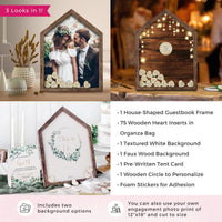 Wedding Guest Book Alternative - Modern Rustic House Shape Alternate Image 5, Kate Aspen | Guest Book