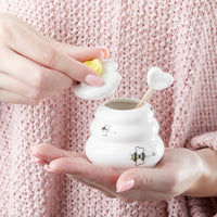 Sweet As Can Bee Ceramic Honey Pot with Wooden Dipper Alternate Image 3 Kate Aspen | Honey Pot
