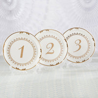 Thumbnail for Tea Time Vintage Plate Table Numbers (1-6) Main Image, Kate Aspen | Table Numbers