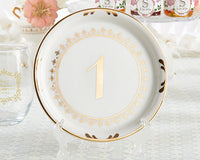 Thumbnail for Tea Time Vintage Plate Table Numbers (1-6) Alternate Image 3, Kate Aspen | Table Numbers