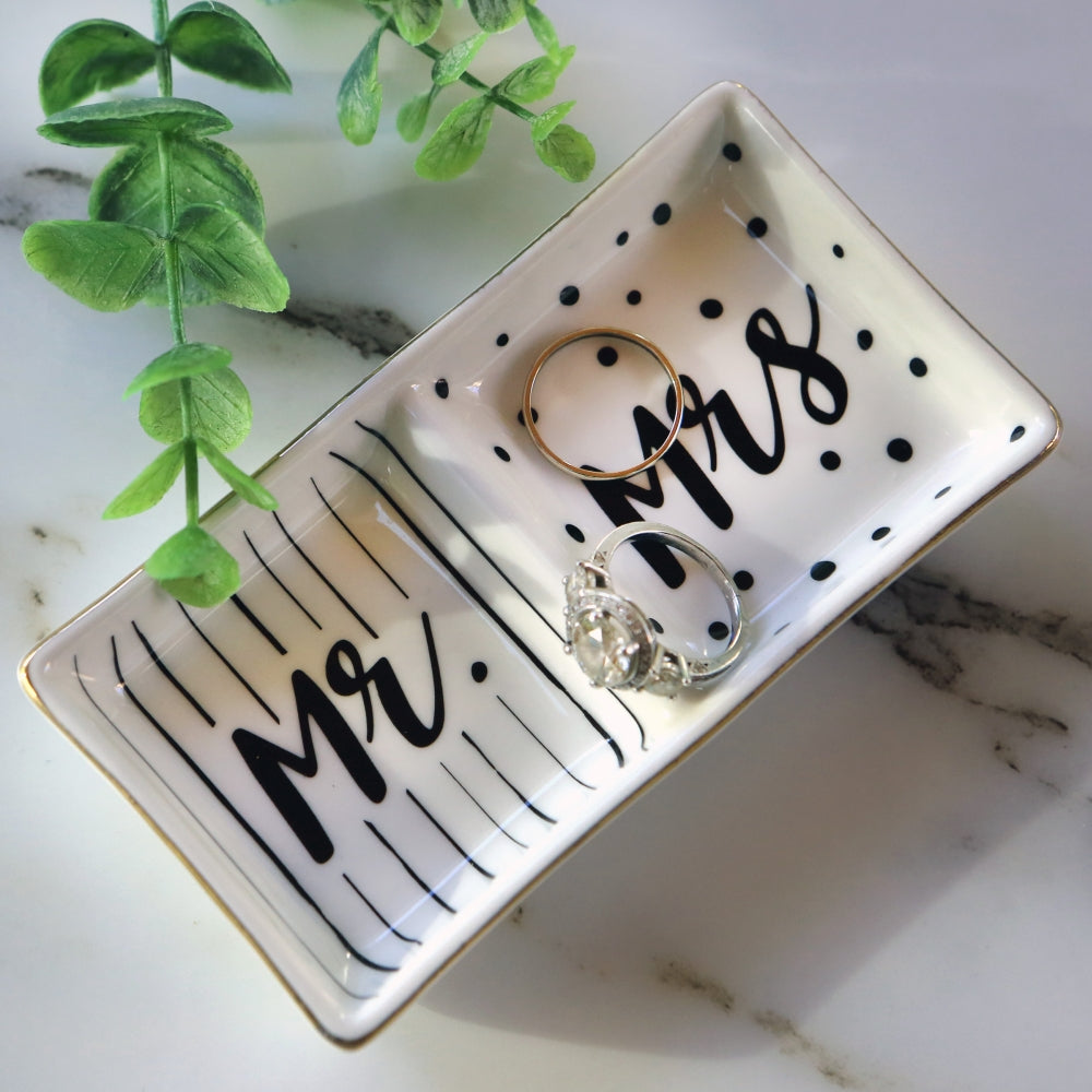 Mr. & Mrs. Ring Dish Alternate Image 2, Kate Aspen | Ring Dish