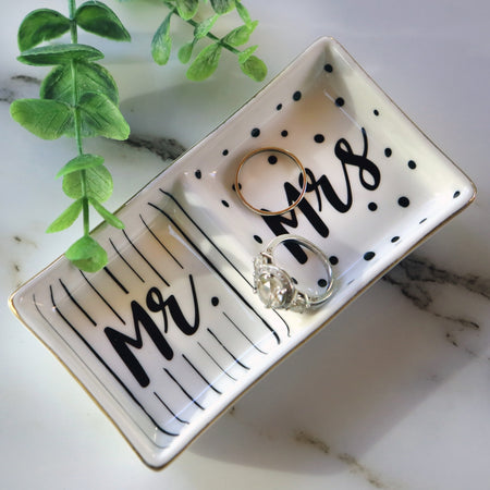 Mr. & Mrs. Ring Dish Alternate Image 2, Kate Aspen | Ring Dish
