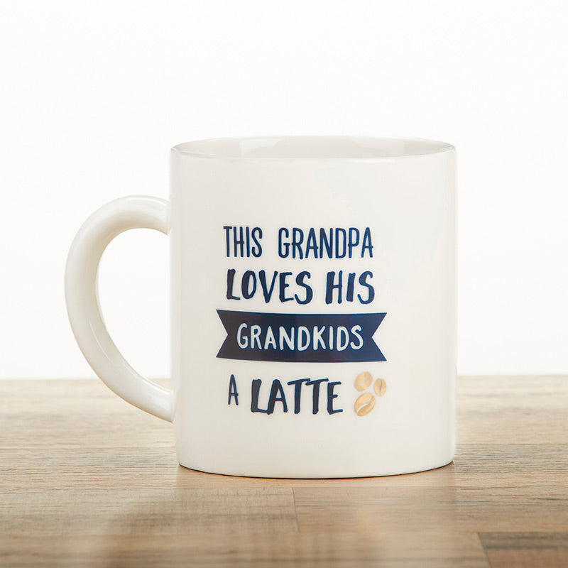 Grandpa Latte 16 oz. White Coffee Mug Alternate Image 2, Kate Aspen | Coffee Mug