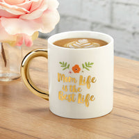 Thumbnail for Mom Life 16 oz. Mug with Gold Foil Handle