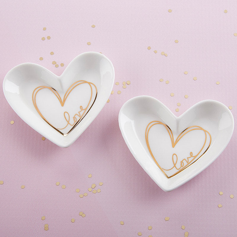 Heart Shaped Trinket Dish - Small Alternate Image 4, Kate Aspen | Trinket Dish