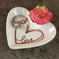 Thumbnail for Heart Shaped Trinket Dish - Small Alternate Image 2, Kate Aspen | Trinket Dish