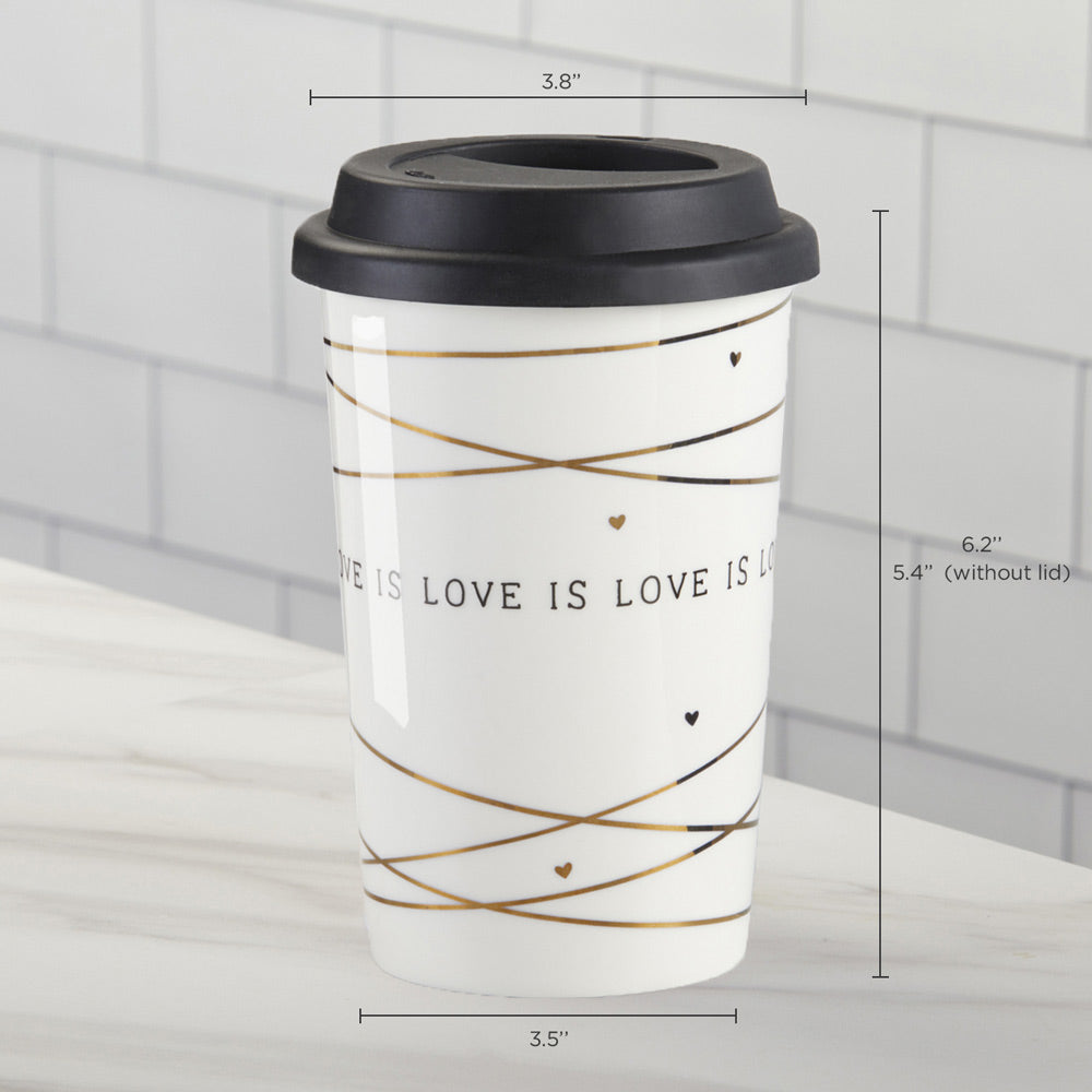 Love is Love 15 oz. Ceramic Travel Mug