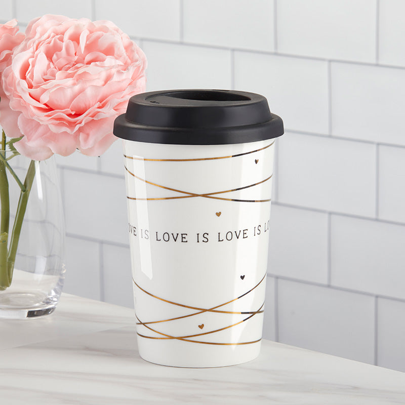 Love is Love 15 oz. Ceramic Travel Mug