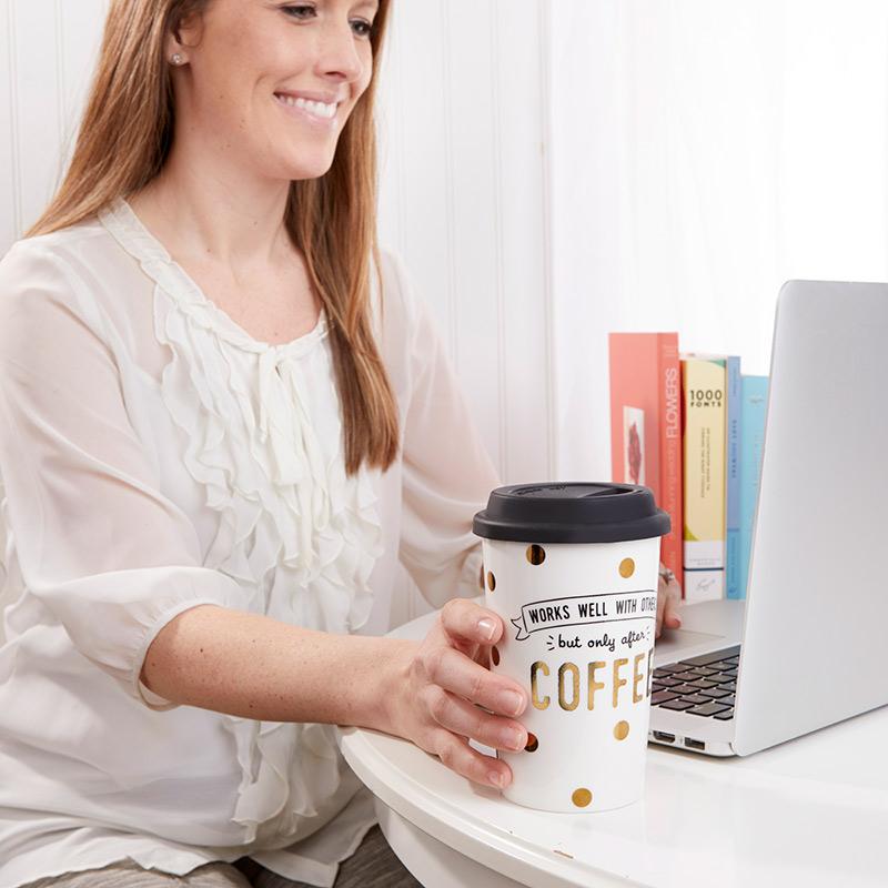 Works Well With Others 15 oz. Ceramic Travel Mug