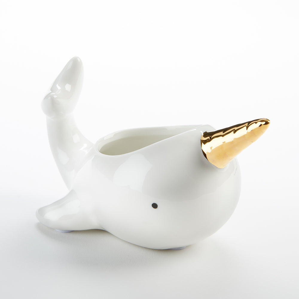Narwhal Ceramic Planter