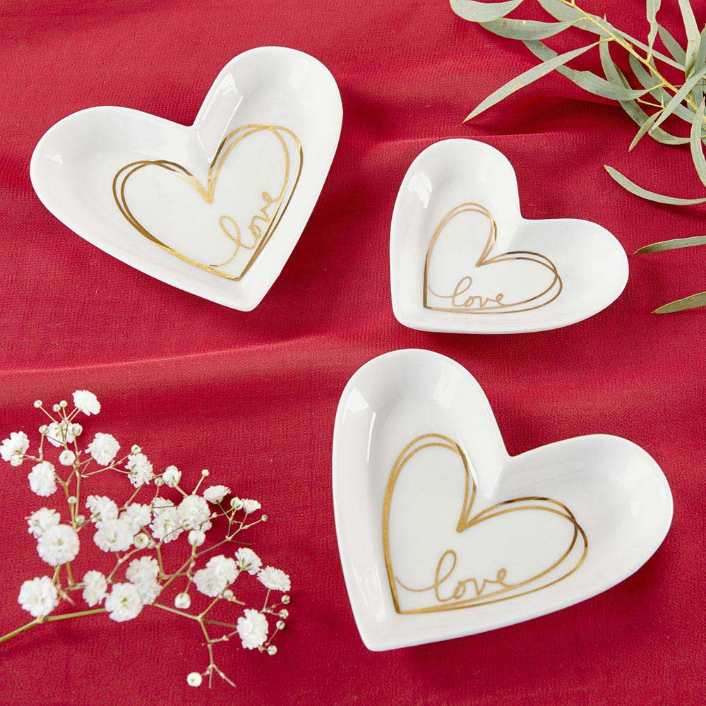 Heart Shaped Trinket Dish - Medium Alternate Image 3, Kate Aspen | Trinket Dish