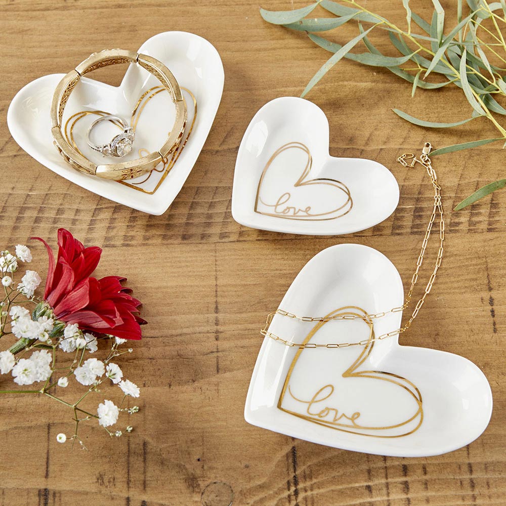 Heart Shaped Trinket Dish - Medium Alternate Image 2, Kate Aspen | Trinket Dish