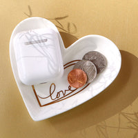 Thumbnail for Heart Shaped Trinket Dish - Medium Alternate Image 4, Kate Aspen | Trinket Dish