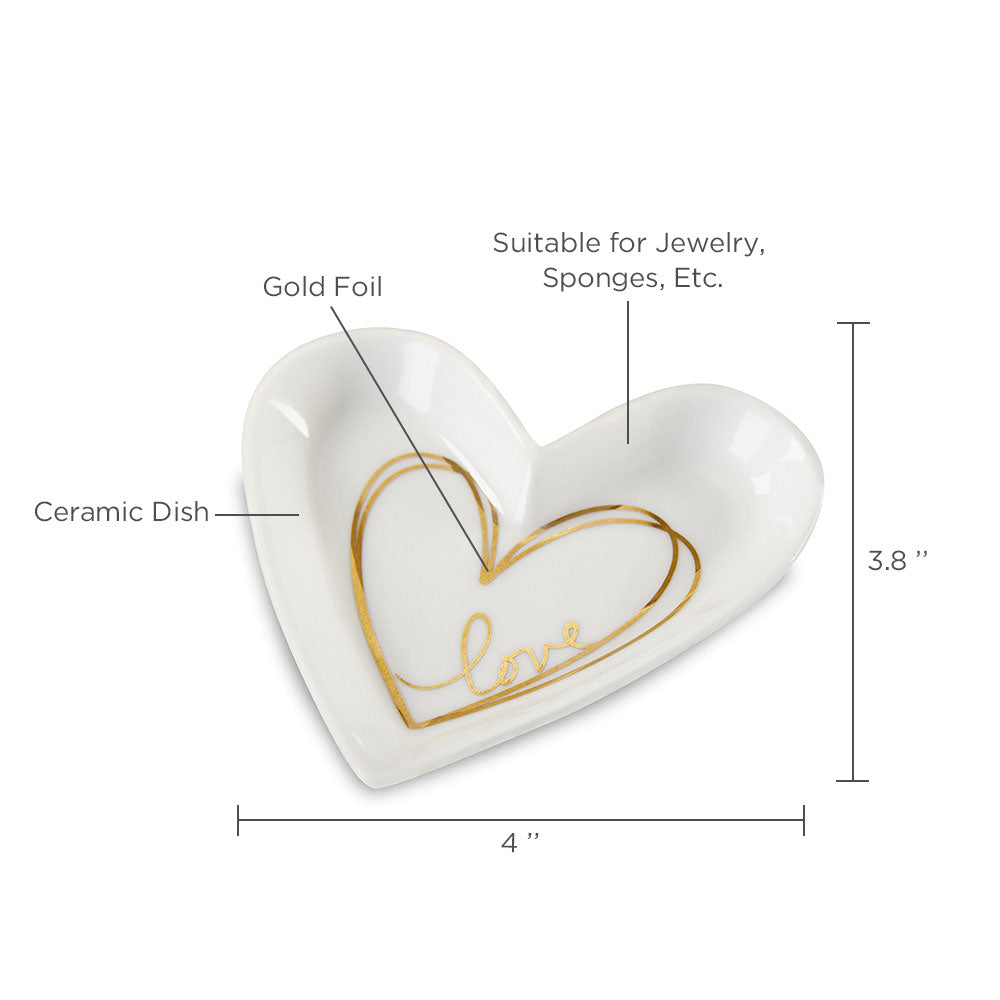 Heart Shaped Trinket Dish - Medium Alternate Image 6, Kate Aspen | Trinket Dish