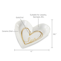 Thumbnail for Heart Shaped Trinket Dish - Medium Alternate Image 6, Kate Aspen | Trinket Dish