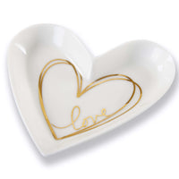 Thumbnail for Heart Shaped Trinket Dish - Medium Alternate Image 8, Kate Aspen | Trinket Dish