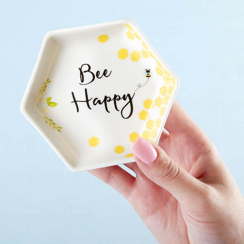 Bee Happy Trinket Dish (Set of 3) Alternate Image 5, Kate Aspen | Trinket Dish