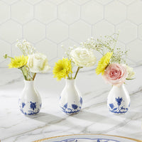 Thumbnail for Blue Willow Ceramic Bud Vase (Set of 3) Main Image, Kate Aspen | Bud Vase