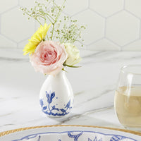 Thumbnail for Blue Willow Ceramic Bud Vase (Set of 3) Alternate Image 2, Kate Aspen | Bud Vase