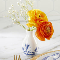 Thumbnail for Blue Willow Ceramic Bud Vase (Set of 3) Alternate Image 3, Kate Aspen | Bud Vase