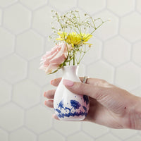 Thumbnail for Blue Willow Ceramic Bud Vase (Set of 3) Alternate Image 4, Kate Aspen | Bud Vase