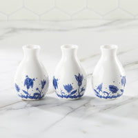 Thumbnail for Blue Willow Ceramic Bud Vase (Set of 3) Alternate Image 5, Kate Aspen | Bud Vase