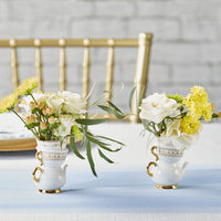 Tea Time Whimsy Ceramic Bud Vase (Set of 2) Alternate Image 4, Kate Aspen | Bud Vase