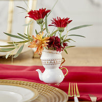 Tea Time Whimsy Ceramic Bud Vase (Set of 2) Alternate Image 5, Kate Aspen | Bud Vase