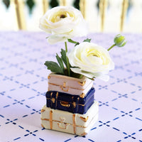 Thumbnail for Suitcase Ceramic Bud Vase (Set of 2) Alternate Image 2, Kate Aspen | Bud Vase