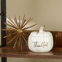 Thumbnail for Thankful White Pumpkin Decorative Bowl Alternate Image 5, Kate Aspen | Planter