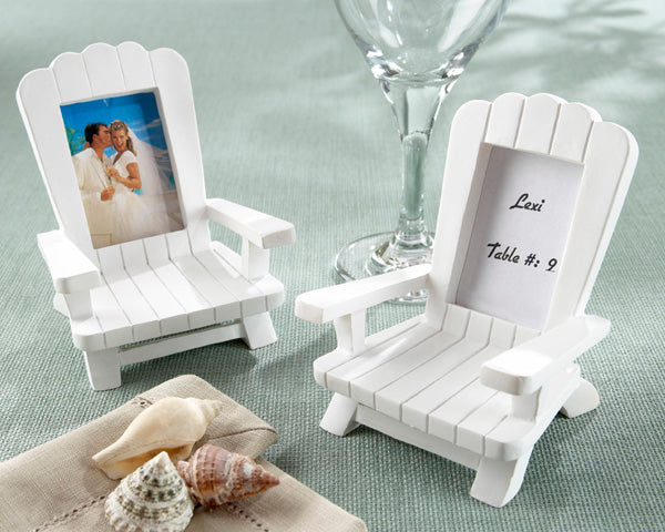 Beach Memories  Miniature Adirondack Chair Place Card/Photo Frame (Set of 4)