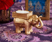 Thumbnail for Lucky Elephant Golden Tea Light Holder
