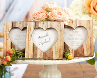 Thumbnail for Rustic Romance Faux-Wood Heart Place Card Holder/Photo Frame